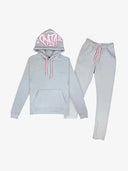 Men Cotton Printed Tracksuit 2PCS Set Hoodies Pants Casual