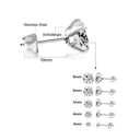 LUXUSTEEL Stainless Steel Crystal Stud Earrings Trendy Jewelry