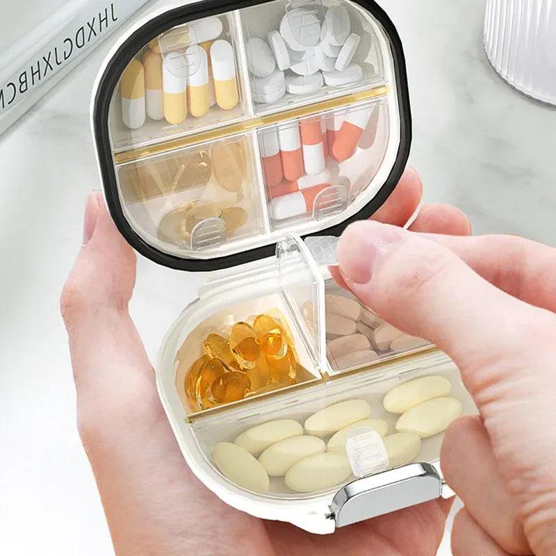 Mini Travel Pill Organizer: Weekly Medication Compact & Portable  ourlum.com   