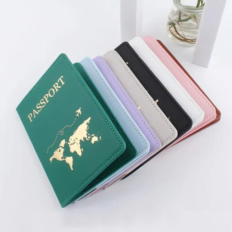 Passport Cover: Elegant World-Themed Travel Holder - Perfect Gift for Travel Enthusiasts  ourlum.com   