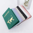 Passport Cover: Elegant World-Themed Travel Holder Gift