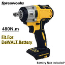 High Torque 480N.m Brushless Cordless Impact Wrench Tool