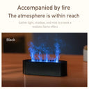 Ultrasonic Cool Mist Essential Oil Diffuser with Realistic Flame Night Light