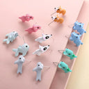 Playful Animal Clay Stud Earrings Dino Dog Whale Theme