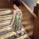 Floral Princess Sundress Oil Painting A-LINE Style for Girls