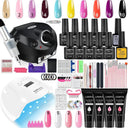 Glamorous Nail Art Kit with UV LED Lamp and Tools Set