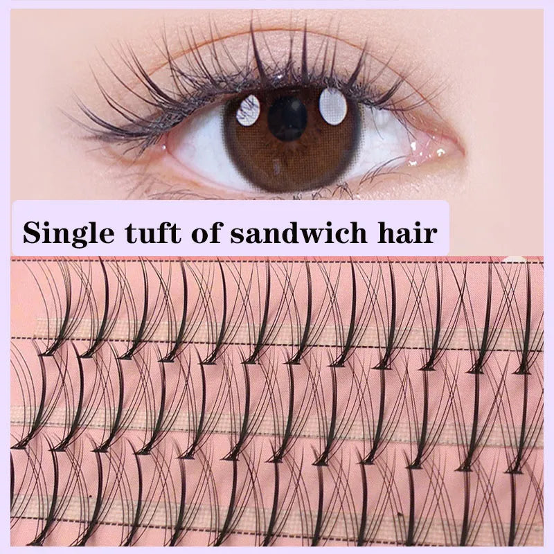 Hand-Woven Cluster Eyelash Set for Natural Volume and Stunning Eye Looks