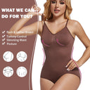 Seamless Backless Bodysuit Shapewear for Women with Open Crotch & Tummy Control