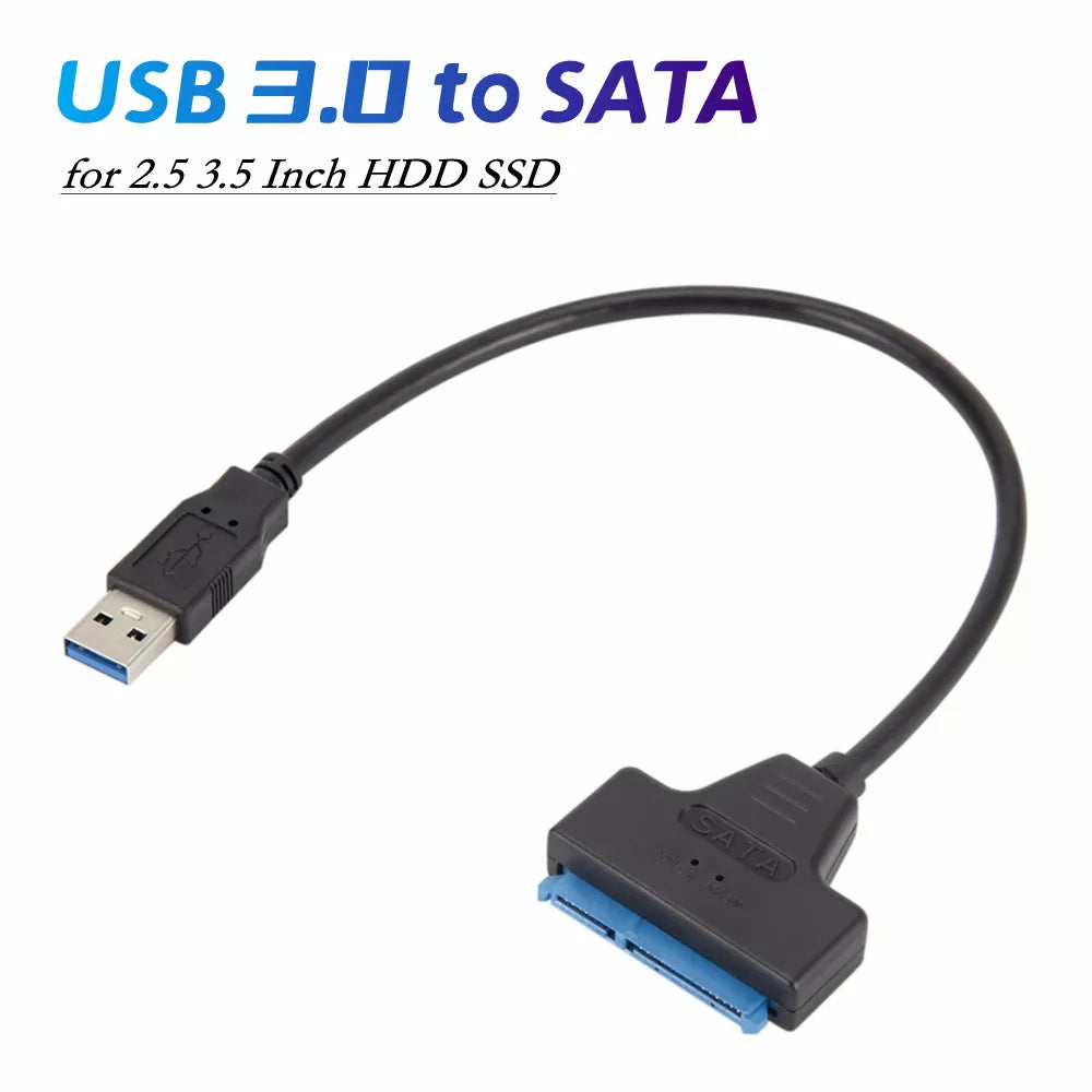 SATA to USB Adapter: Lightning-Fast Data Transfer for HDD and SSD  ourlum.com USB 3.0 22cm 