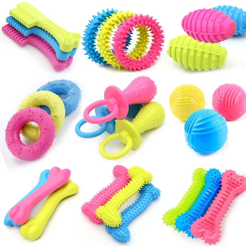 Rubber Pet Chew Toy for Small Dogs: Dental Health & Training Aid  ourlum.com   