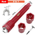 8-In-1 Anti-Slip Kitchen Sink Wrench Set: Upgrade Your Plumbing Game  ourlum.com 8 in 1 Red  