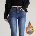 Cozy Winter Thermal Skinny Jeans Stay Warm and Stylish