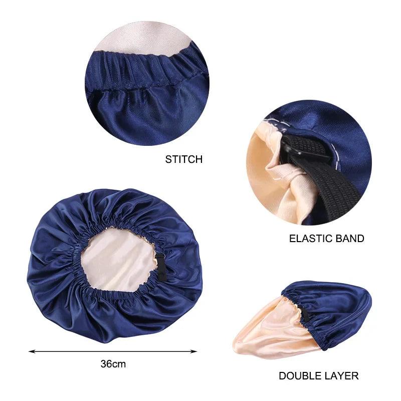 Satin Bonnet: Custom Fit Night Cap for Hair Care and Style  ourlum.com   