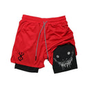 Anime Berserk Men's Fitness Shorts - Summer Upgrade  ourlum.com redJIANK033 M 