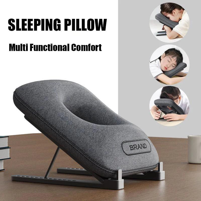 Ergonomic Folding Memory Foam Nap Pillow for Cervical Support - Portable Comfort for Office and Travel