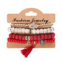 Bohemian Handmade Beads Bracelet Set For Women Summer