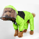 Dog Raincoat with Hoodie: Waterproof Pet Clothes for Dogs  ourlum.com green XS 