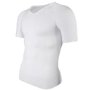 Slimming V Neck T-Shirt for Men Tummy Control Fitness Tee