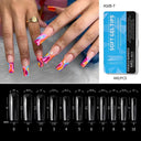 Almond French Coffin Acrylic False Nails Set Enhance Aesthetics