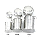 Retractable Stainless Steel Folding Cup for Camping Travel