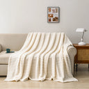 1pc Solid Color Flannel Blanket Soft Warm Throw Blanket Cozy