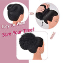 Afro Puff Ponytail Voluminous Ombre Honey Blonde Extension