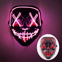 Halloween LED Purge Neon Light Up Mask With LED Gloves