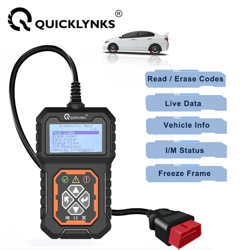 QUICKLYNKS T31 Car OBD2/EOBD Scanner Automotive Professional Code Reader: Wide Vehicle Coverage, Easy-to-Use, Diagnostic Functions  ourlum.com   