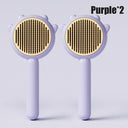 Pet Grooming Brush: Skin-friendly Massage Needles, Upgraded Cat Care  ourlum.com 2pcs Purple  