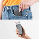 RFID Card Holder Wallet: Secure & Stylish Minimalist Design