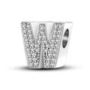 Hot Sale Silver Plated Color Letter Charm Beads for Women