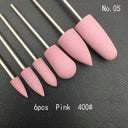 6pcs/set Rubber Silicon Nail Drill Milling Cutter for Manicure Bit Flexible Polisher Machine Electric Nail File Art Tools  ourlum.com   