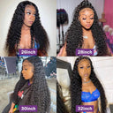 30-Inch Kinky Curly Lace Front Wig for Women 100% Human Hair