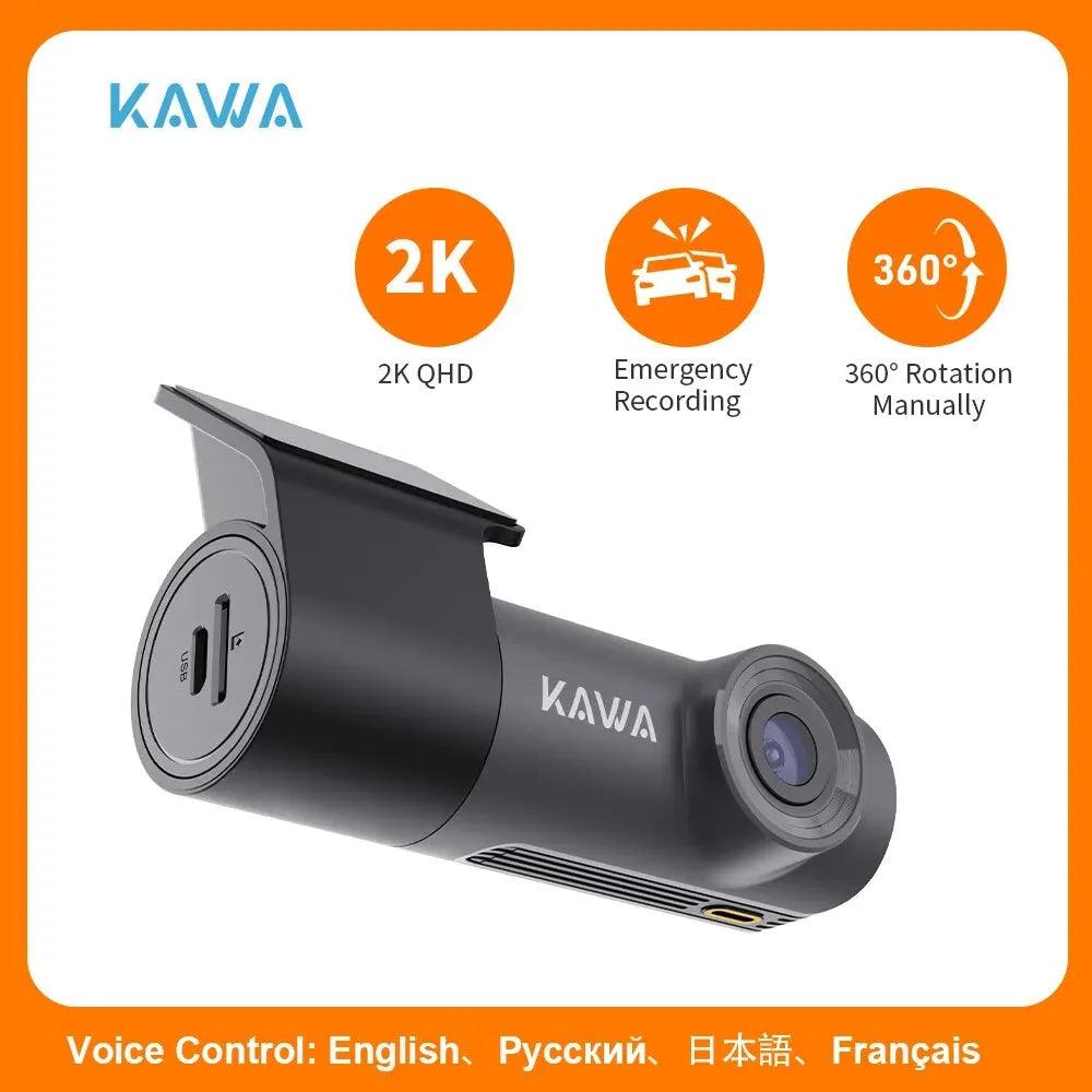 KAWA D5 Dash Cam: Night Vision & Emergency Recording Control: Spoken Commands, 360° Rotation, Wi-Fi, Crystal-Clear Footage  ourlum.com   