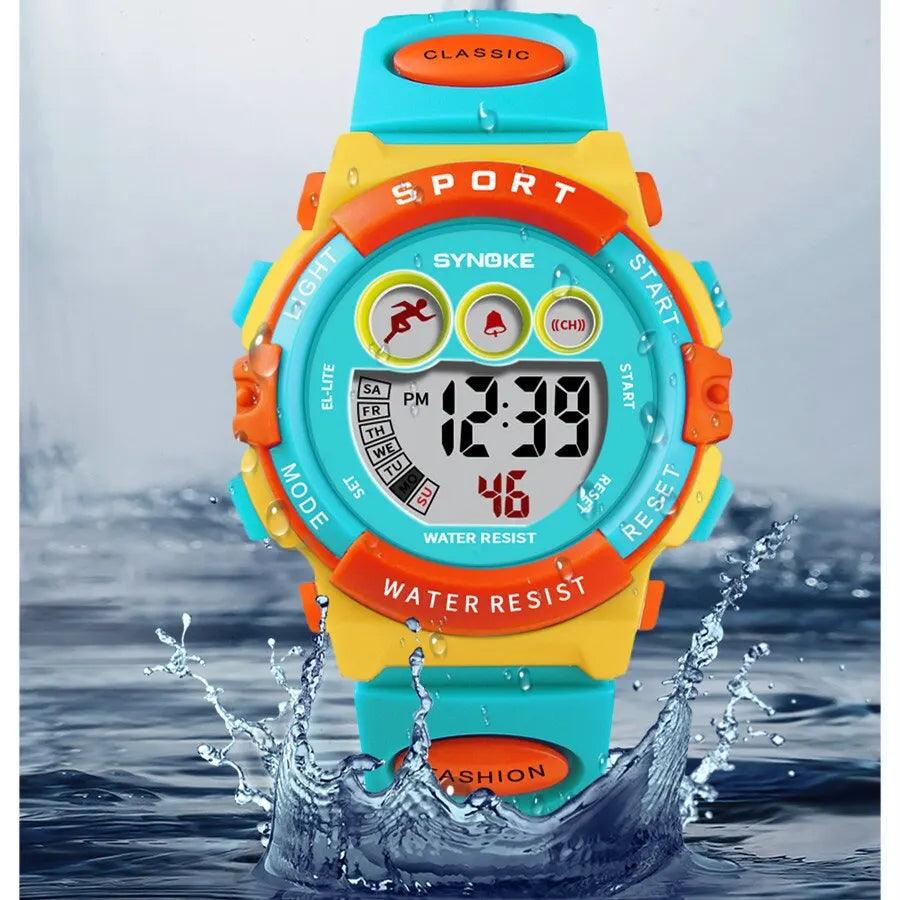 SYNOKE Kids Waterproof Sport Watch: Colorful Digital Timepiece for Active Children  ourlum.com   