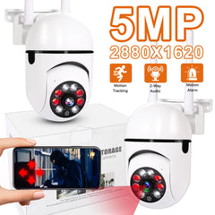 5MP Outdoor Color Night Vision Security Camera: Full Coverage Monitoring