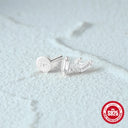 CANNER 1PC Ins Simple Flat Head Stud Earring Women 925 Silver