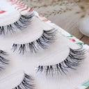 NEW 3Pairs Mink Lashes 3D Mink Eyelashes Invisible Band Natural Black Mink False Eyelash Full Strip cilios posticos Reusable  ourlum.com 3pairsC15  