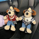 Adorable Cartoon Dog Car Seat Belt Shoulder Protector - Soft Plush Cover for Safety and Comfort  ourlum.com   