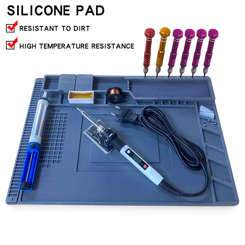 Silicone Soldering Mat: Heat Insulation Repair Station for Electronics  ourlum.com   