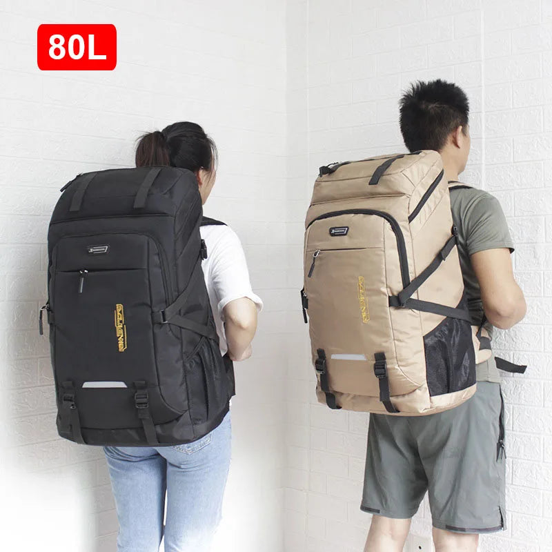 80L 50L Outdoor Backpack Men's Women's Travel Luggage Rucksack Sports Climbing Camping Hiking Backpacks Large School Bag Pack