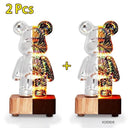 3D Fireworks Bear Night Light Colorful USB Atmosphere Creator