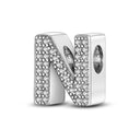 Hot Sale Silver Plated Color Letter Charm Beads for Women