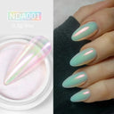 Aurora Chrome Nail Art Kit: Radiant Glitter & Mirror Pigment