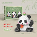 Kawaii Panda Micro Building Block Animals Toy: Creative DIY Assembled Bricks, Christmas Gift  ourlum.com W1101(Easy version)  