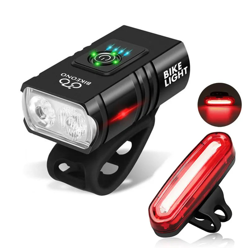 Bicycle Light T6 LED Front USB Rechargeable: Illuminate Your Path  ourlum.com T6  Red tail light  