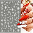 Winter Snowflake Nail Art Stickers for Holiday Glam Designs