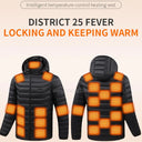 Men Heated Jacket USB Electric Heated Coat for Outdoor Activities