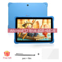 Cwowdefu 10.1 Inch Children Tablets Android 12 Quad Core 4GB 64GB WIFI Learning Tablets for Kids Toddler wIth Kids Mode 6000mAh  ourlum.com Blue 64G Kids Tablet UK United States