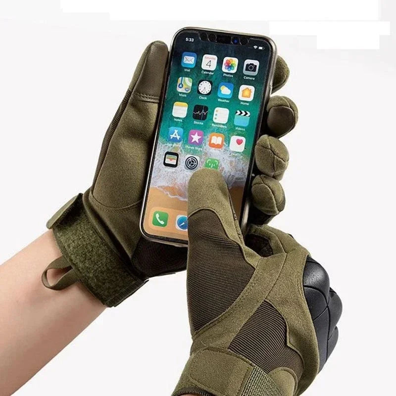 Tactical Full Finger Gloves for Shooting and Sports - Touchscreen Compatible, Breathable, and Protective for Outdoor Activities